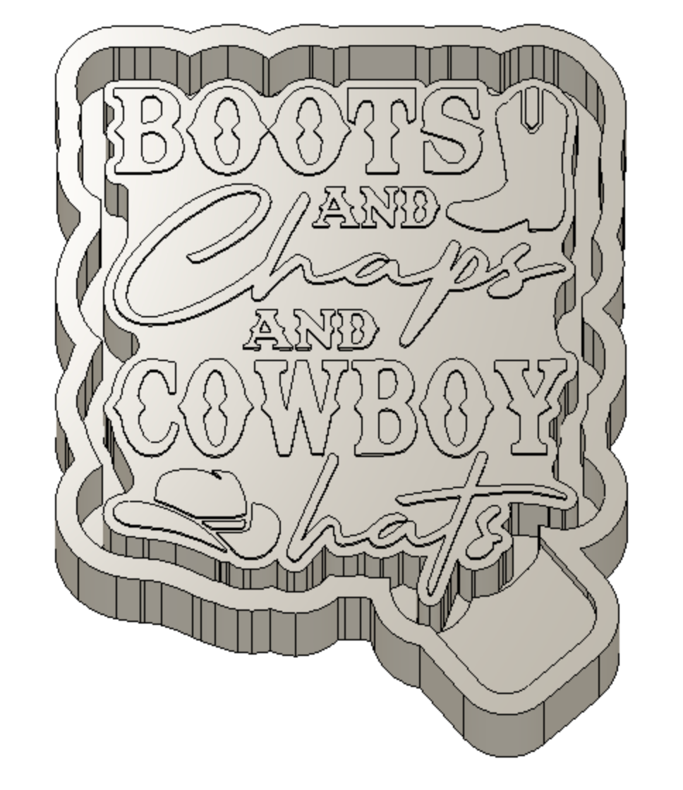 Boots and chaps and cowboy hats Freshie Housing or Silicone Mold