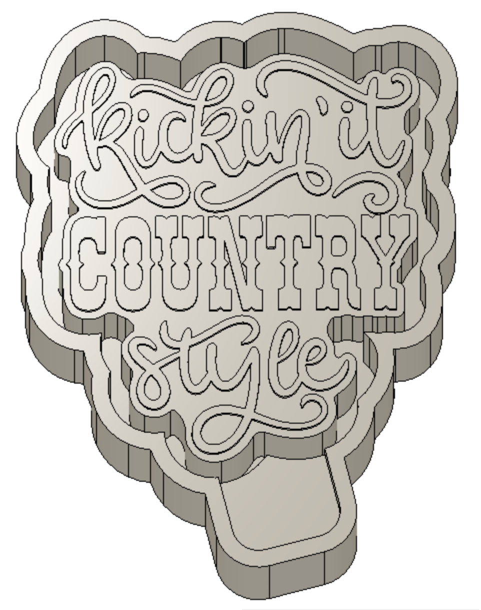 Kickin it Country Style Freshie Housing or Silicone Mold