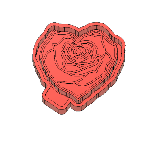 Heart Rose Freshie Housing or Silicone Mold