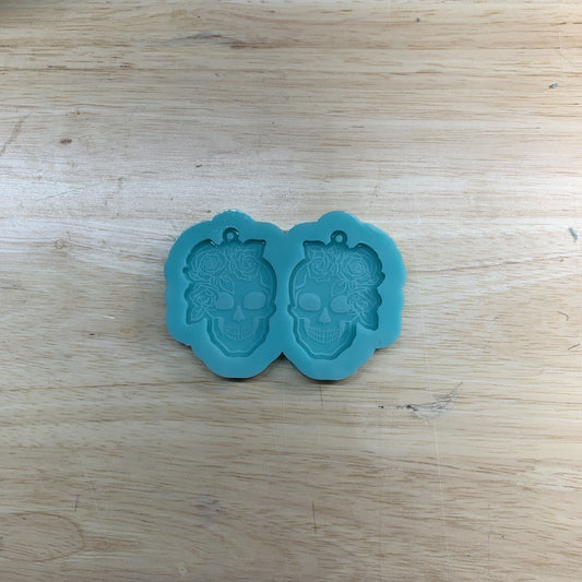 Skull Rose Earring Mold Silicone Mold