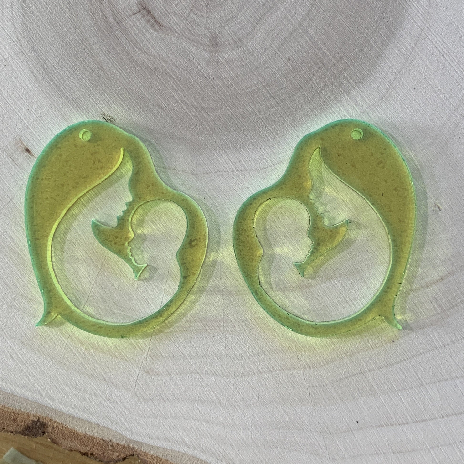 Mother And Infant Earring Mold Silicone Mold