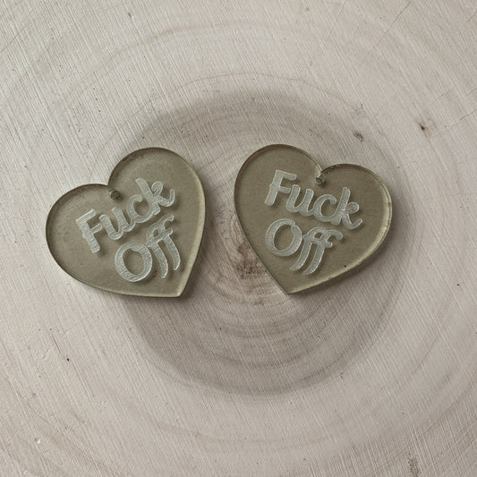 Fuck Off Earrings Mold Silicone Mold