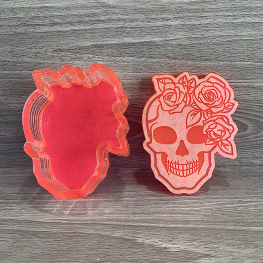 Skull Rose Box Mold Silicone Mold