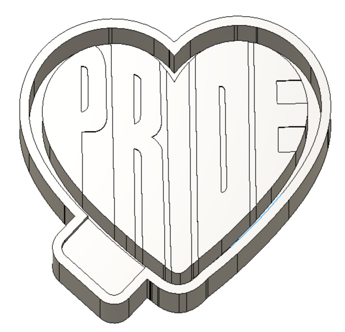 Pride Heart Freshie Mold