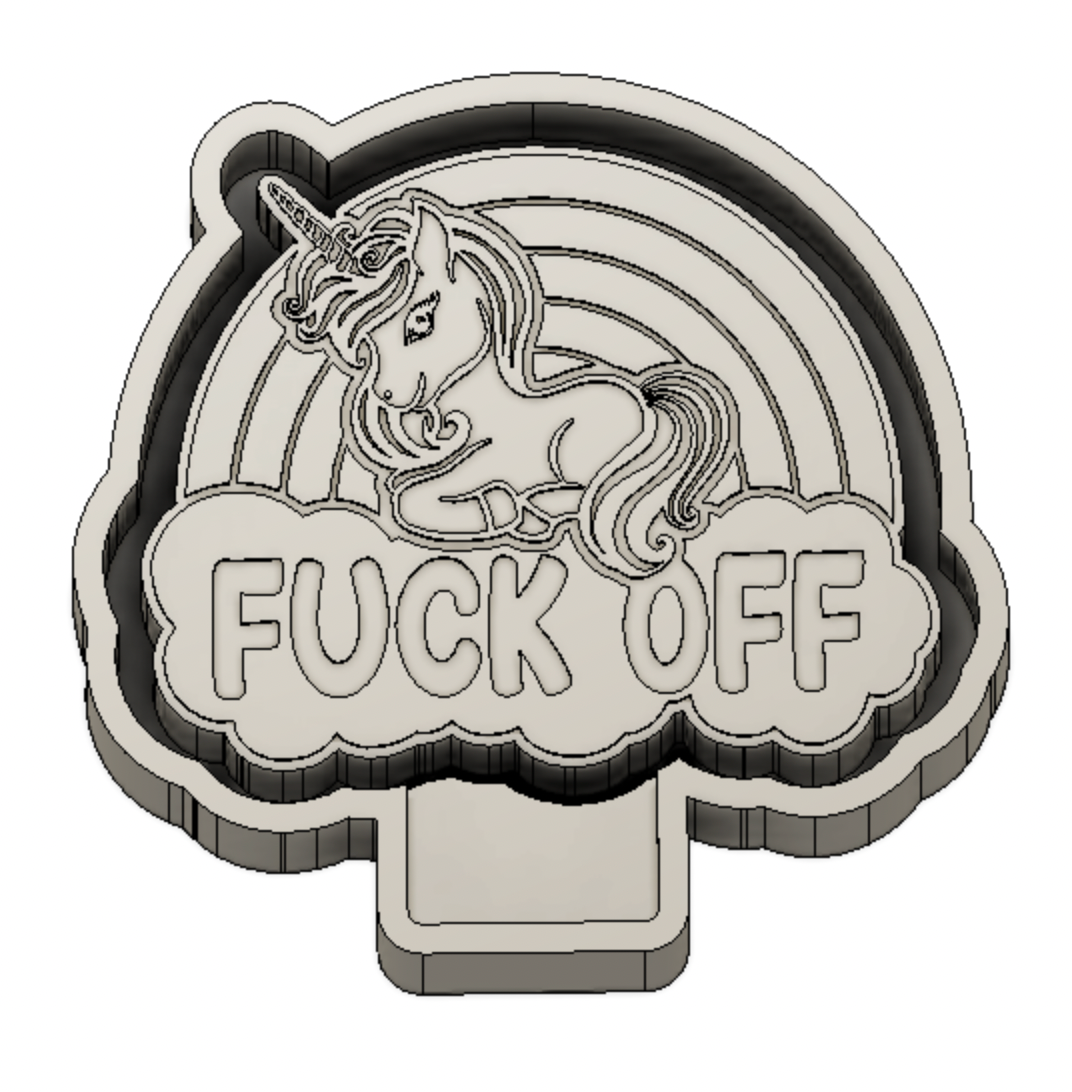 Fuck Off Unicorn Rainbow Freshie Mold