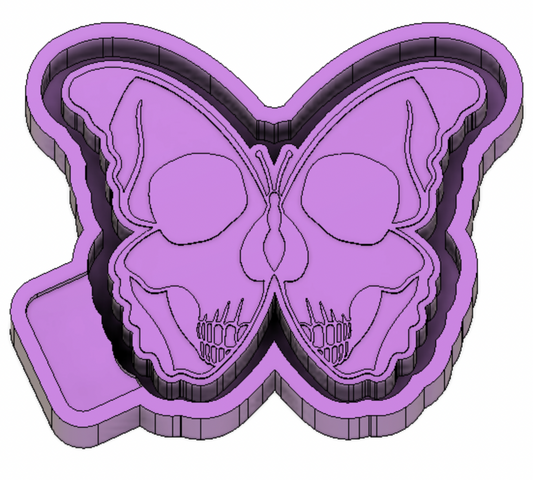 Skull Butterfly Freshie Mold