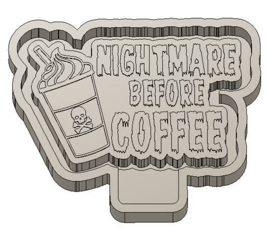 Nightmare before coffee Freshie Mold