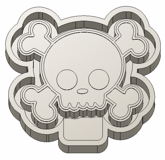 Skull and bones Freshie Mold