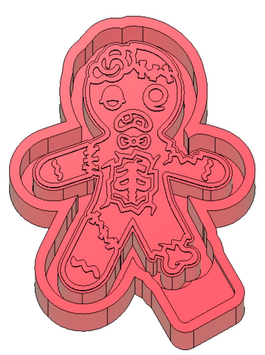 Zombie GingerBread Man Freshie Mold