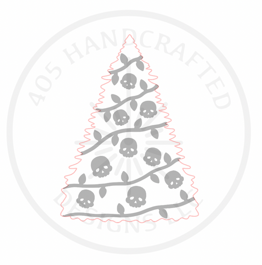 **DIGITAL** Skull Christmas Tree SVG FILE