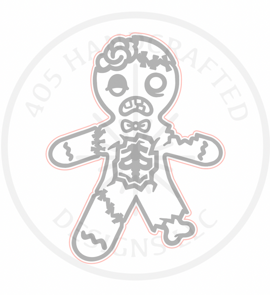 **DIGITAL** Zombie Gingerbread Man  SVG FILE