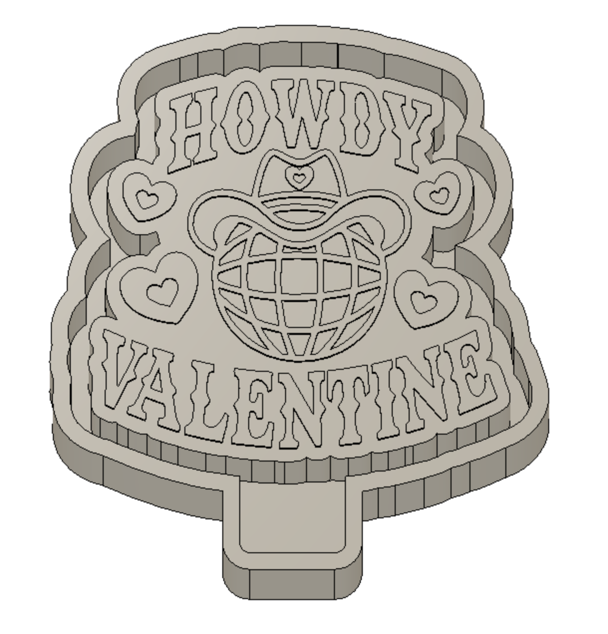 Howdy Valentine Silicone Mold