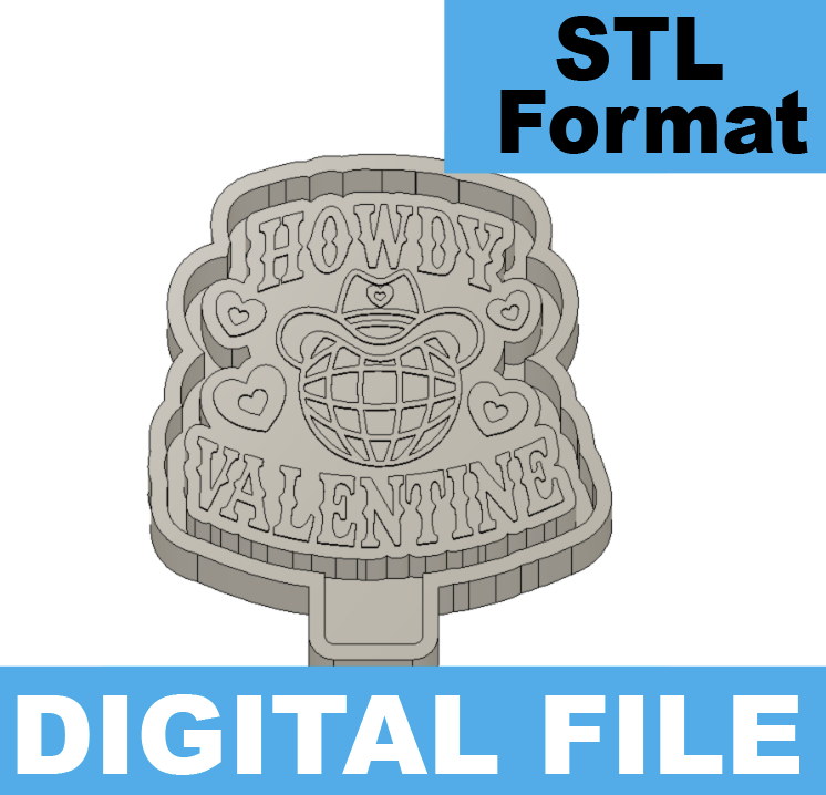 **DIGITAL** Howdy Valentine Freshie STL FILE