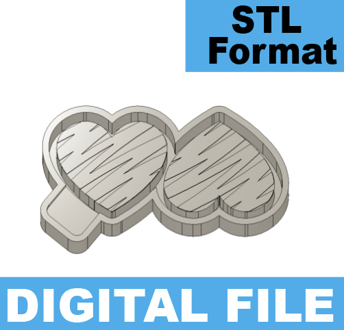 Scribble Heart  Freshie STL FILE