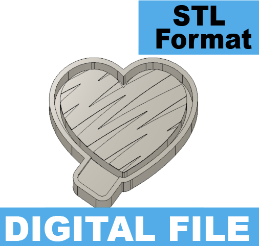 Scribble Heart  Freshie STL FILE