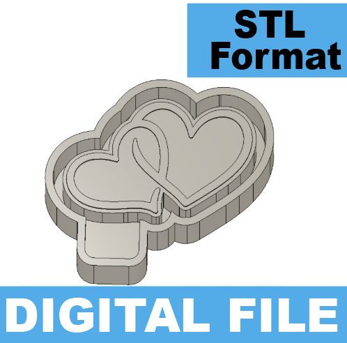 Double Heart  Freshie STL FILE