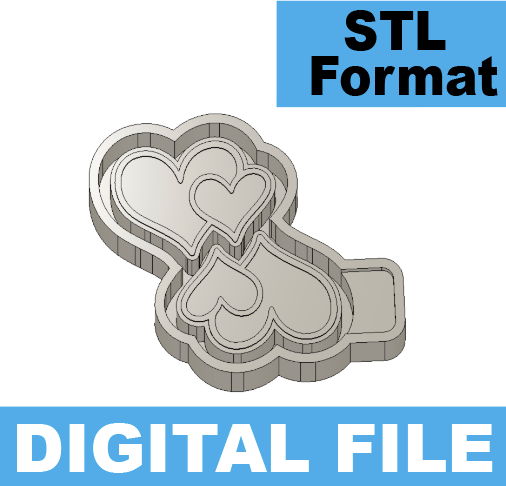 Double Heart  Freshie STL FILE