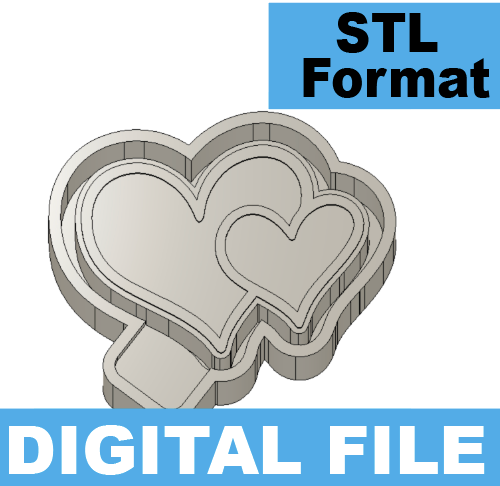 Double Heart  Freshie STL FILE