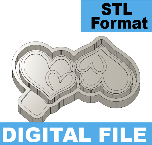 Double Heart  Freshie STL FILE