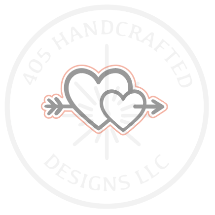 Double Heart with arrow SVG FILE