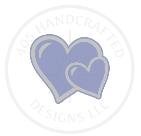 Double Heart  Acrylic Molding Blank