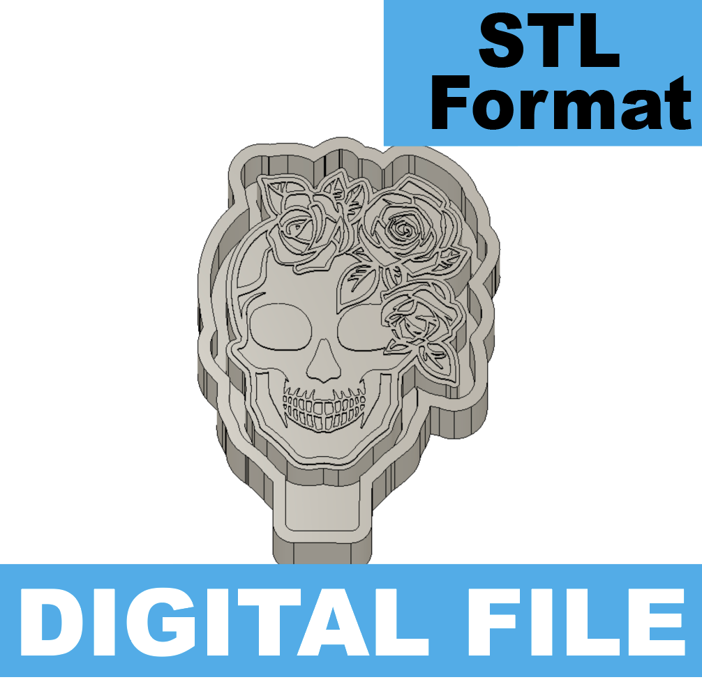 Rose Skull  Freshie STL FILE